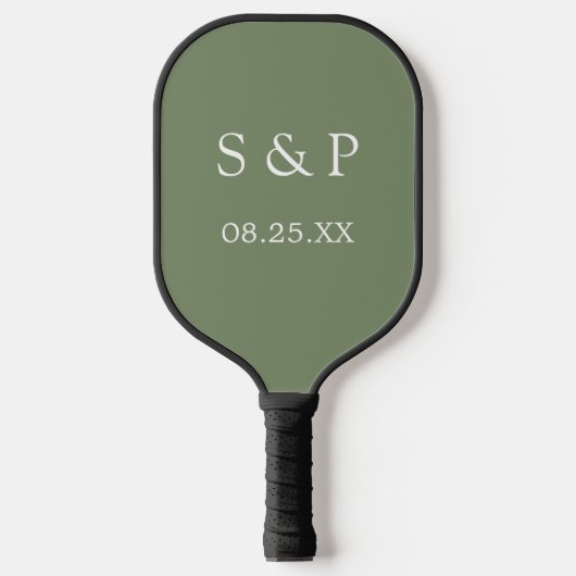 Sage Green Wedding Pickleball Paddle (Vorderseite)