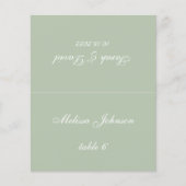 Sage Green Wedding Platzkarte - Gast Name (Vorderseite)