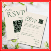 Sage Green Wedding QR Code UAWG Begleitkarte