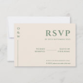 Sage Green Wedding QR Code UAWG RSVP Karte (Vorderseite)