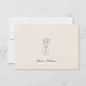 Sage Green Wedding QR Code UAWG RSVP Karte (Rückseite)
