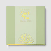 Sage Green Wedding Real Foil Gästebuch (Vorderseite)