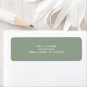 Sage Green Wedding Return Address Label (Insitu)