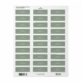Sage Green Wedding Return Address Label (Vorne)