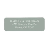 Sage Green Wedding Return Address Label (Vorne)