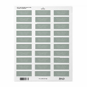 Sage Green Wedding Return Address Label (Vorne)