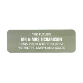 Sage Green Wedding Rücksendeadressen-Aufklebers (Vorne)