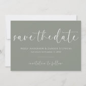 Sage Green Wedding Save the Date (Vorderseite)