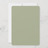 Sage Green Wedding Save the Date Card (Rückseite)