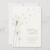 Sage Green Wedding Save the Date Card (Vorderseite)