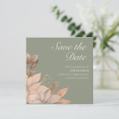 Sage Green Wedding Save the Date Einladung (Stehend Vorderseite)