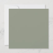 Sage Green Wedding Save the Date Einladung (Rückseite)
