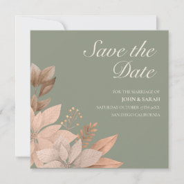 Sage Green Wedding Save the Date Einladung