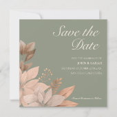 Sage Green Wedding Save the Date Einladung (Vorderseite)