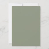 Sage Green Wedding Seating Chart | Minimalist Einladung (Rückseite)
