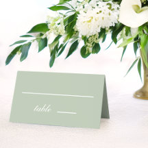 Sage Green Wedding Simple Calligraphy White Script