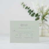 Sage Green Wedding Simple Elegante UAWG Postkarte (Stehend Vorderseite)