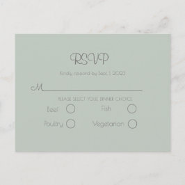 Sage Green Wedding Simple Elegante UAWG Postkarte