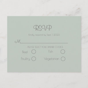 Sage Green Wedding Simple Elegante UAWG Postkarte