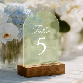 Sage Green Wedding Table Number Acryleinladungen