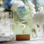 Sage Green Wedding Table Number Acryleinladungen
