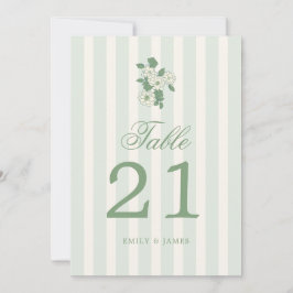 Sage Green Wedding Table Numbers Cards Einladung