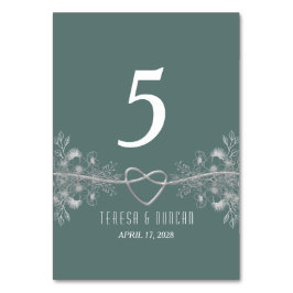 Sage Green Wedding Tischnummer
