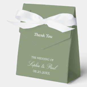 Sage Green Wedding Vielen Dank für Ihre Unterstütz Geschenkschachtel