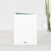 Sage Green Wedding Vintag Botanical Dankeskarte (Rückseite)