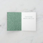 Sage Green Wedding Vintag Botanical Dankeskarte (Innenseite)