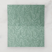 Sage Green Wedding Vintag Botanical Platzkarte (Innenseite Aufgefaltet)