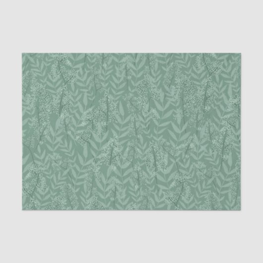 Sage Green Wedding Vintag Botanical Seidenpapier (Vorderseite)