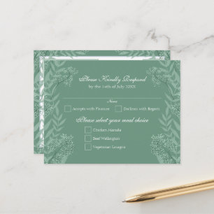 Sage Green Wedding Vintag Postcard UAWG Feiertagspostkarte