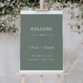 Sage Green Wedding Welcome Sign Poster