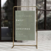 Sage Green Wedding Willkommen Acrylschild