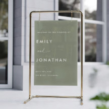 Sage Green Wedding Willkommen