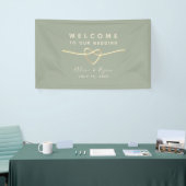 Sage Green Wedding Willkommen Banner (Messeveranstaltung)