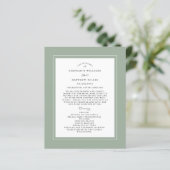 Sage Green Wedding Zeremonie Elegantes Budget Prog (Stehend Vorderseite)