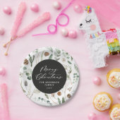 Sage Green Weihnachten minimale botanische Pappteller (Party)