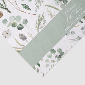 Sage Green Weihnachten minimale botanische Seidenpapier (Ausschnitt)