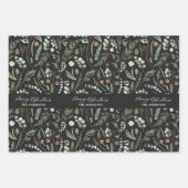 Sage green Weihnachten moderne minimale botanische Geschenkpapier Set (Vorderseite 2)