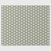 Sage Green | Weißes Damaskop-Papier Geschenkpapier (Flach)