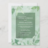 Sage Green Whimsical Wildblume Boho Einladung (Vorderseite)