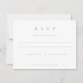 Sage Green & White Boho Foto Hochzeit Moderne RSVP Karte (Vorderseite)