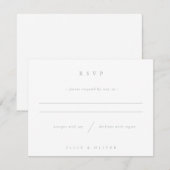 Sage Green & White Boho Wedding Modern RSVP Karte (Vorne/Hinten)