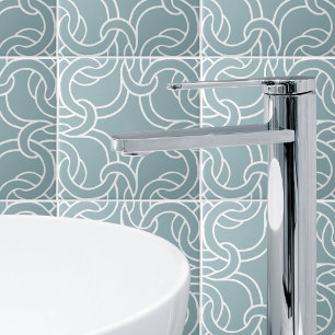 Sage Green White Celtic Knot Nahtlose Muster Tile Fliese