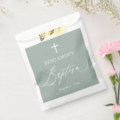 Sage Green White Cross Taufe Taufen Taschen Gefall Geschenktütchen (Versiegelt)