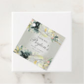 Sage Green White Floral Glitzer Brautparty Geschenkanhänger (Beispiel)