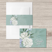 Sage Green & White Floral Wedding | Thank you Card Dankeskarte