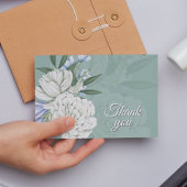 Sage Green & White Floral Wedding | Thank you Card Dankeskarte